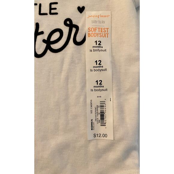NWT Best Little Sister Onesie Size 12 Months - Picture 5 of 5